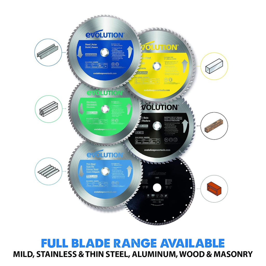 Evolution Power Tools 12BLADEST Steel Cutting Saw Blade, 12-Inch x 60-Tooth