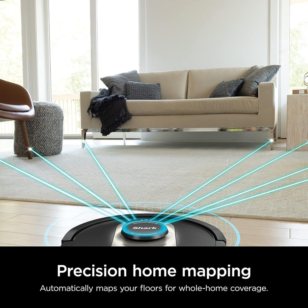 Shark AV2501AE AI Robot Vacuum with XL HEPA 60-Day Self-Empty Base, LIDAR Navigation, Perfect for Pet Hair, Compatible with Alexa/Wi-Fi, Carpet & Hard Floor, Black (Renewed)