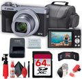 Canon PowerShot G7 X Mark III Digital Camera (Silver) (3638C001) + 64GB Memory Card + Card Reader + Case + Flex Tripod + Memory Wallet + Cap Keeper + Cleaning Kit