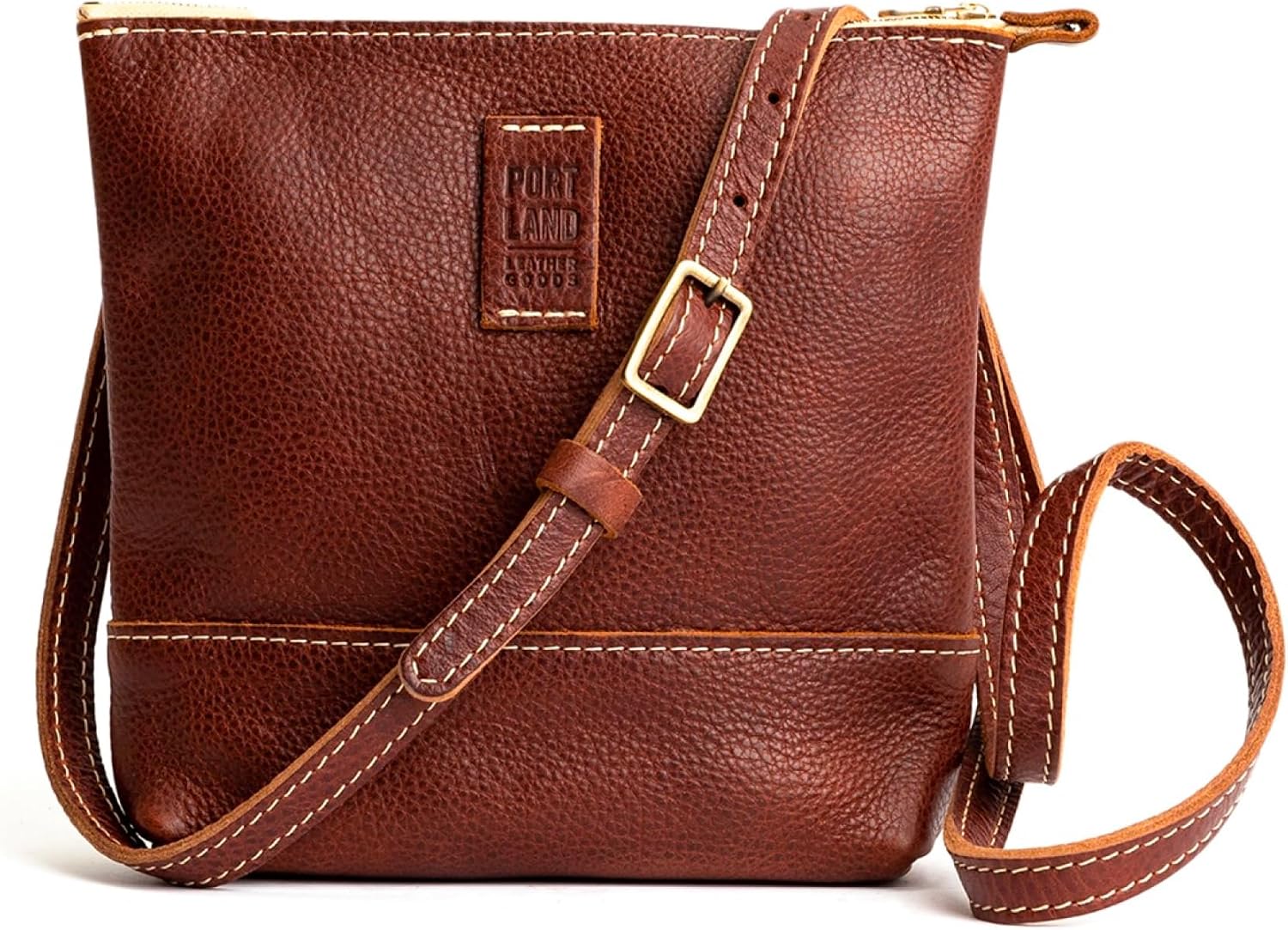 Portland Leather Goods Festival Bag – Lightweight Leather Crossbody Purse – Handmade from the Finest Full-Grain Hides