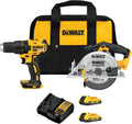 DEWALT 20V MAX Cordless Drill Driver and Circular Saw Combo Kit with 2 x 2 Ah Batteries and Charger, Contractor Bag (DCK252D2)