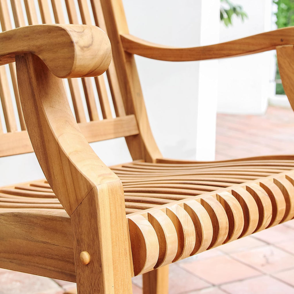 Cambridge Casual Montclair Teak Rocking Chair Set of 2, Natural Teak