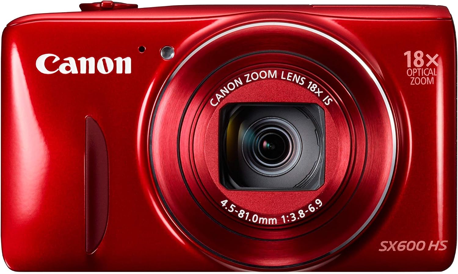 Canon PowerShot SX600 HS 16MP Digital Camera - Wi-Fi Enabled (Red) (Renewed)