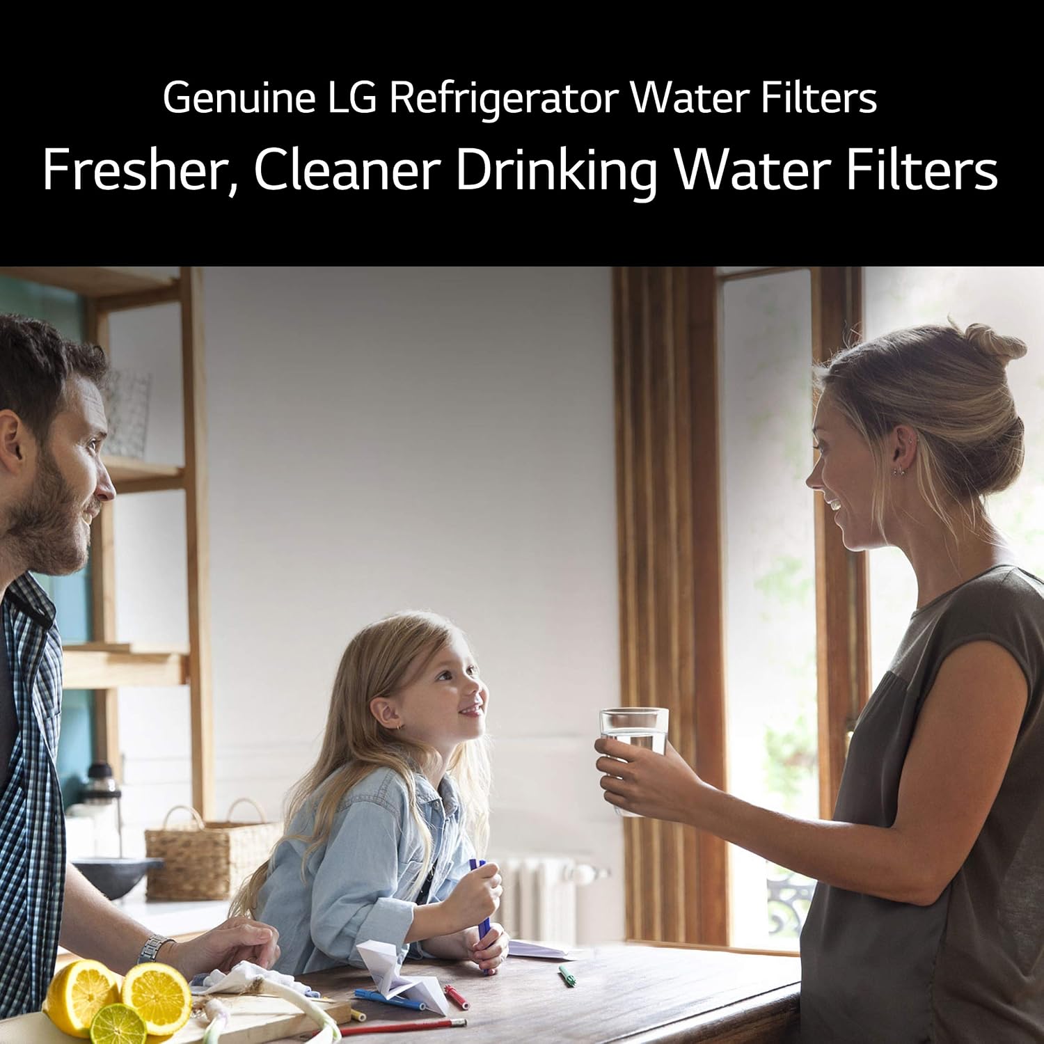 LG LT800P3 6-Month / 200 Gallon Replacement Refrigerator Water Filter, 3 Count (Pack of 1), White