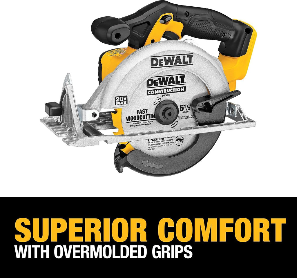 DEWALT 20V MAX Cordless Drill Driver and Circular Saw Combo Kit with 2 x 2 Ah Batteries and Charger, Contractor Bag (DCK252D2)