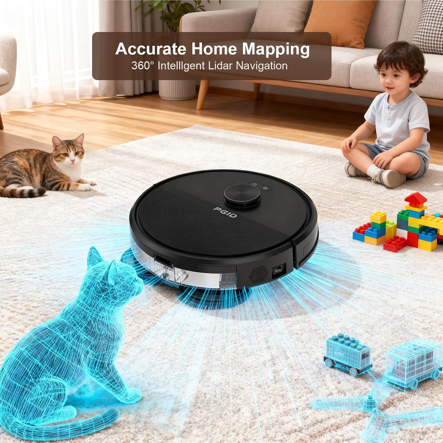 Self-Emptying Robot Vacuum Cleaner, Robot Vacuum and Mop, FlexiArm Edge Mopping, 5000Pa Suction, Dual Zero-Tangle System, Smart Obstacle Avoidance (F77PRO)
