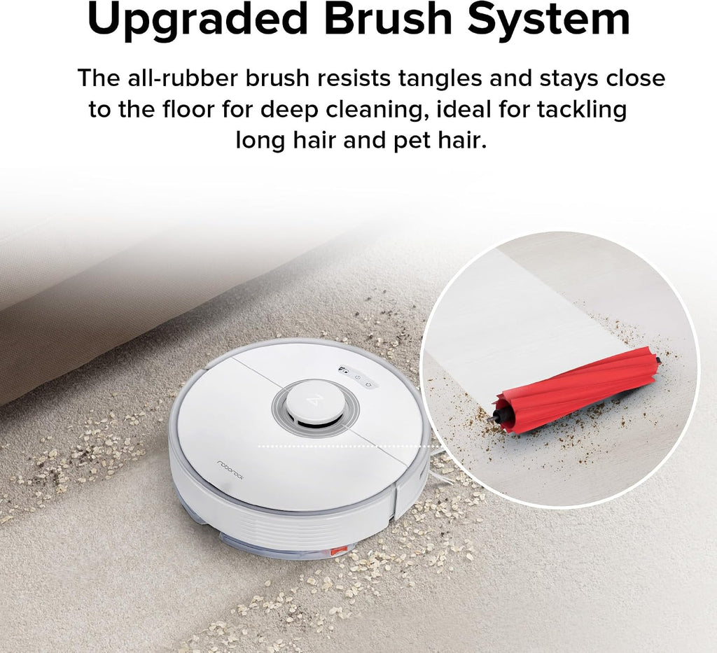 roborock Q7 Max+ Robot Vacuum and Mop with Auto-Empty Dock Pure, Hands-Free Cleaning for up to 7 Weeks, APP-Controlled Mopping, 4200Pa Suction, No-Mop&No-Go Zones, 180mins Runtime(Renewed)