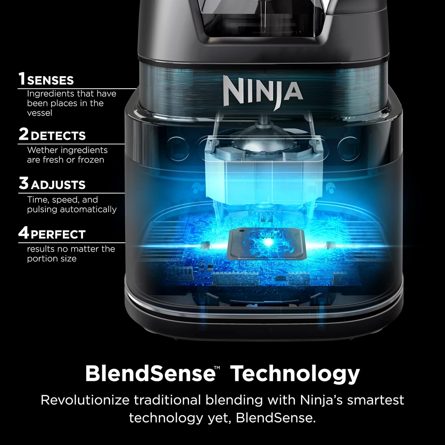 Ninja Full Size Blender I All-in-One | Best for Smoothies, Frozen Drinks, Shakes, Veggie Chopper & More | BlendSense Technology I 72 oz. Pitcher | 1800 Peak Watt | Silver | TB201