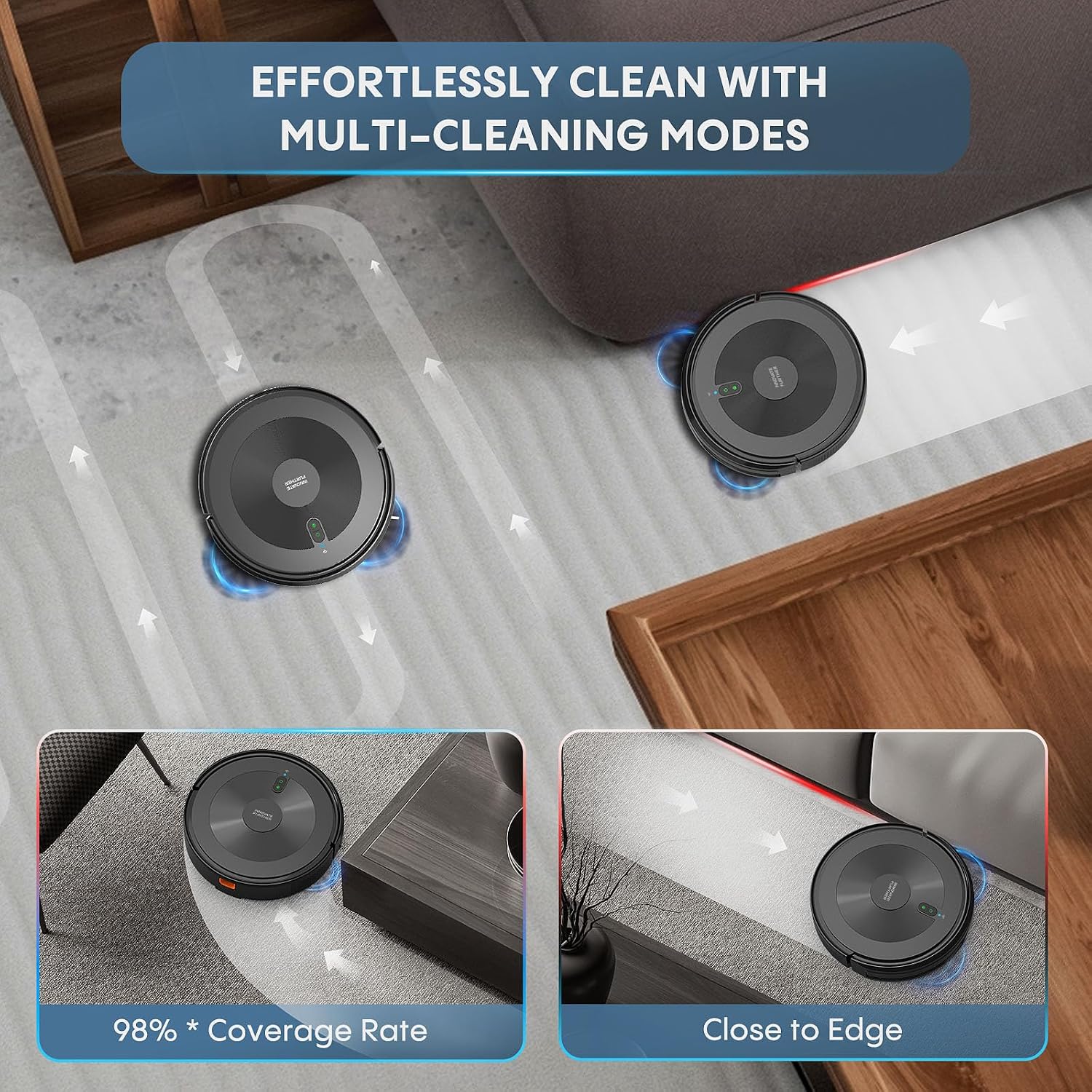 Robot Vacuum and Mop Combo: 2-in-1 Robot Vacuum Cleaner 2500Pa Strong Suction & Tangle-Free & Alexa/APP Control & Self-Charging, Schedule Cleaning Robotic Vacuum for Pet Hair, Hard Floor, Carpet