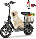 INSDRGN Electric Scooter with Seat for Adults, Peak 1300W Motor, 28-35 Miles Range eScooter, 48V 13Ah Li Battery, 20MPH Foldable Commuter E-Scooter with Basket, Max 330LBS, UL2272 Certified, C14 PRO