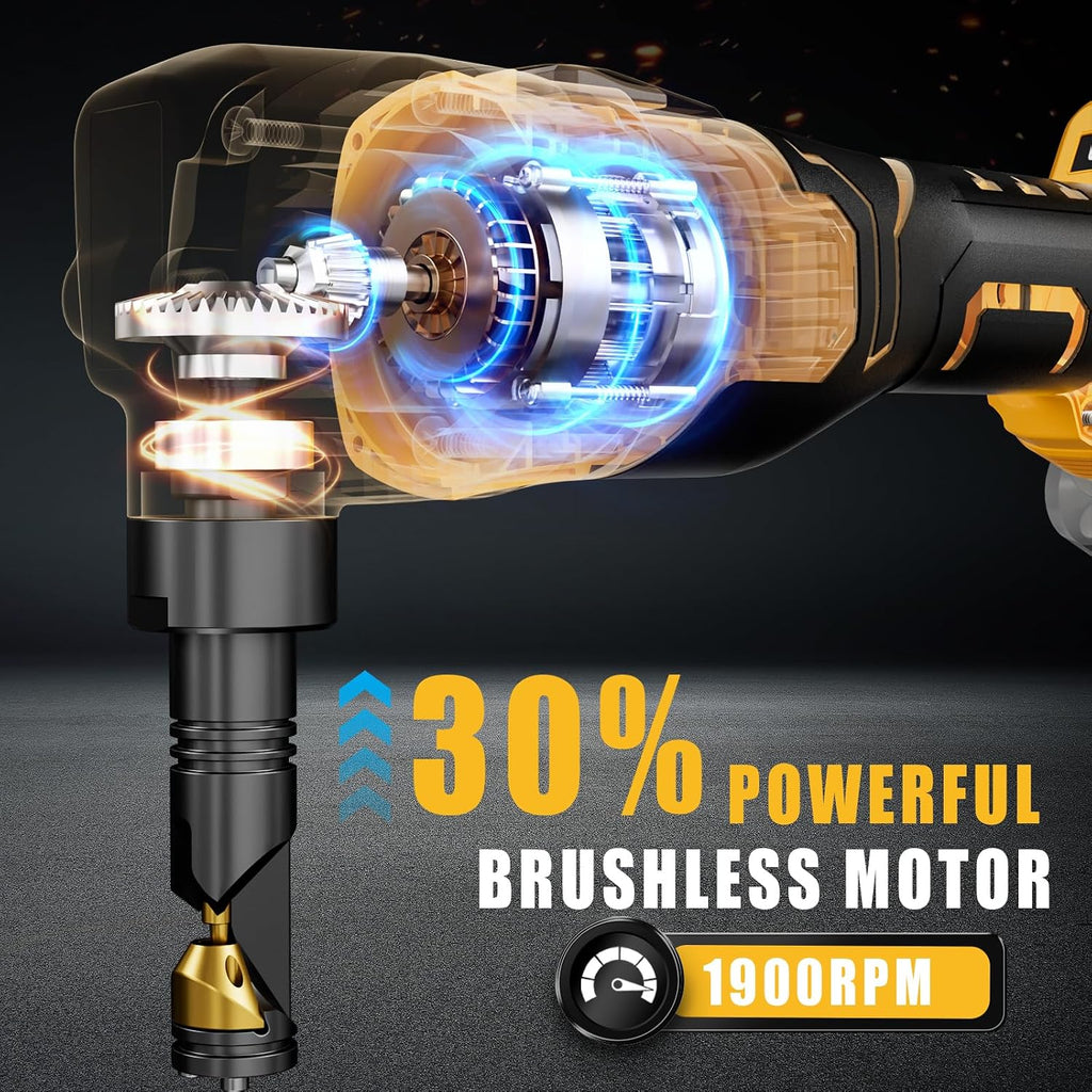MtiolHig Cordless Metal Nibbler Compatible with DeWalt 20V Battery (No Battery), 18-Gauge Electric Nibbler with Assist Handle & 2 Blades, 1900RPM Brushless Metal Cutter for Stainless Steel, Aluminum