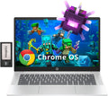 HP 14' HD Anti-Glare Chromebook Laptop, Intel N200 Processor, 4GB LPDDR5, 288GB Storage (128GB eMMC+160GB Docking Station Set), Intel UHD Graphics, Wi-Fi 6, Webcam, Chrome OS, Silver