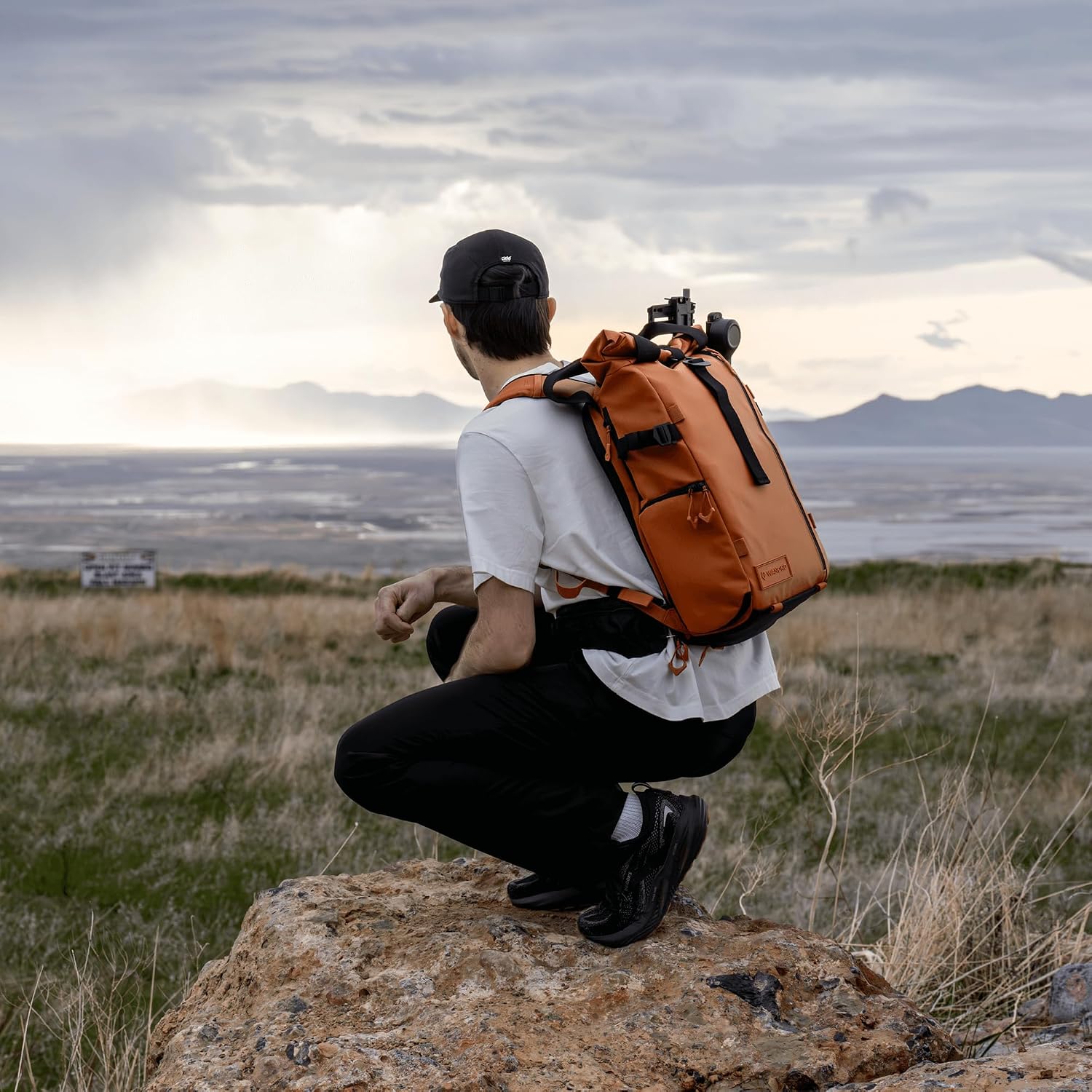 WANDRD PRVKE Rolltop 21L V4 Camera Backpack – Expandable Weatherproof Travel Bag with Laptop Sleeve and Clamshell Opening