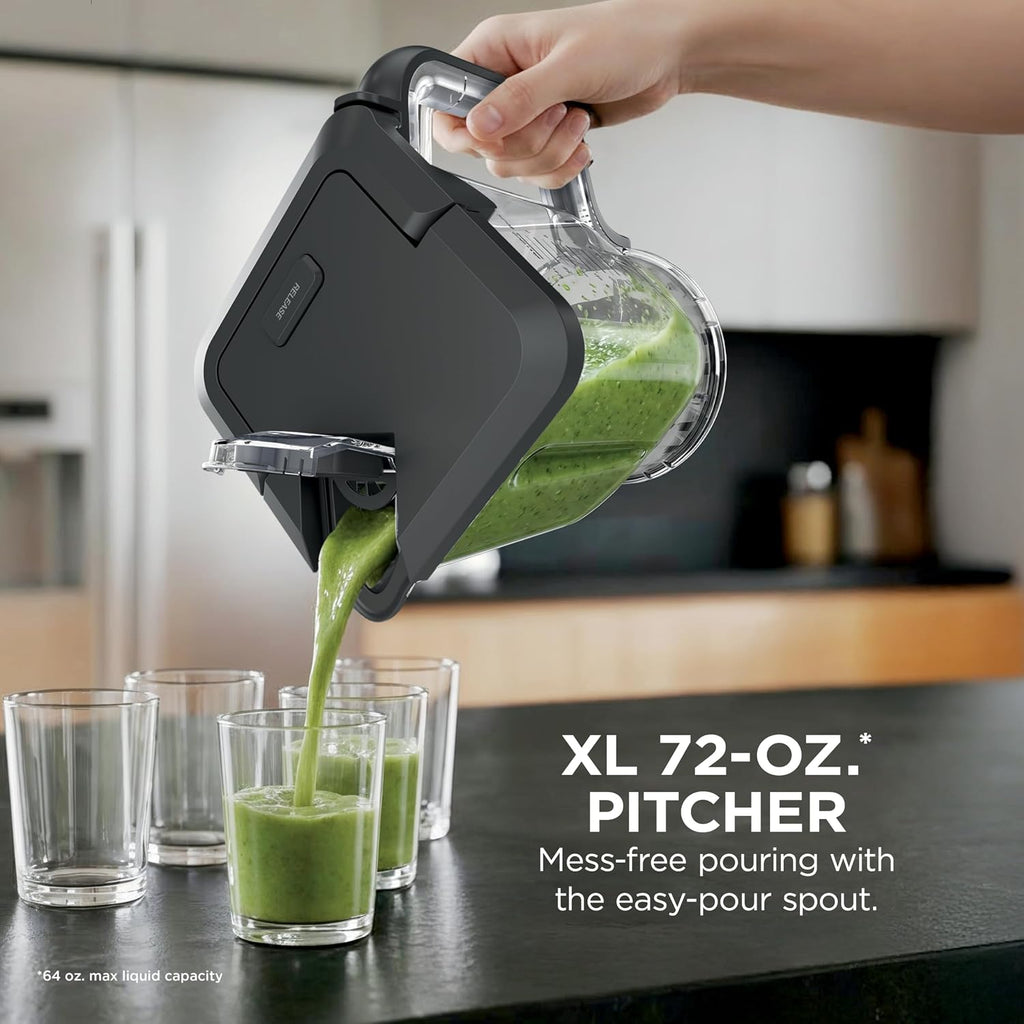 Ninja BlendPro Kitchen System | 72 oz* Full-Size Blender, 5-Cup Food Processor & 18 oz To-Go Cup | Total Crushing Tech, Presets for Smoothies, Ice Crush, Purees & Extracts | 1200 Watt | Beige | BO402