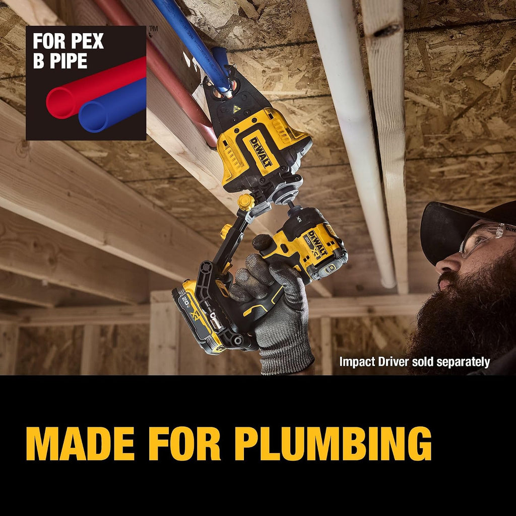 DEWALT IMPACT CONNECT PEX Crimp Ring Attachment for Impact Driver, Plumbing Tool (DWAPXCIR)