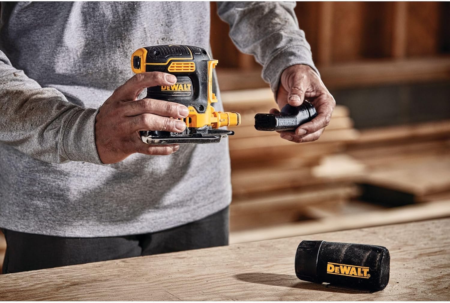 DEWALT 20V MAX XR Brushless Cordless 1/4 Sheet Variable Speed Sander (Tool Only) (DCW200B)