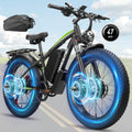 47MPH Ebike for Adults | 9000W Peak Dual Motor Ebike |58V Max-Output 36AH Battery | 24' Fat Tire Bike | 7 Speed LCD Display | Front Suspension | Travel | Off Road