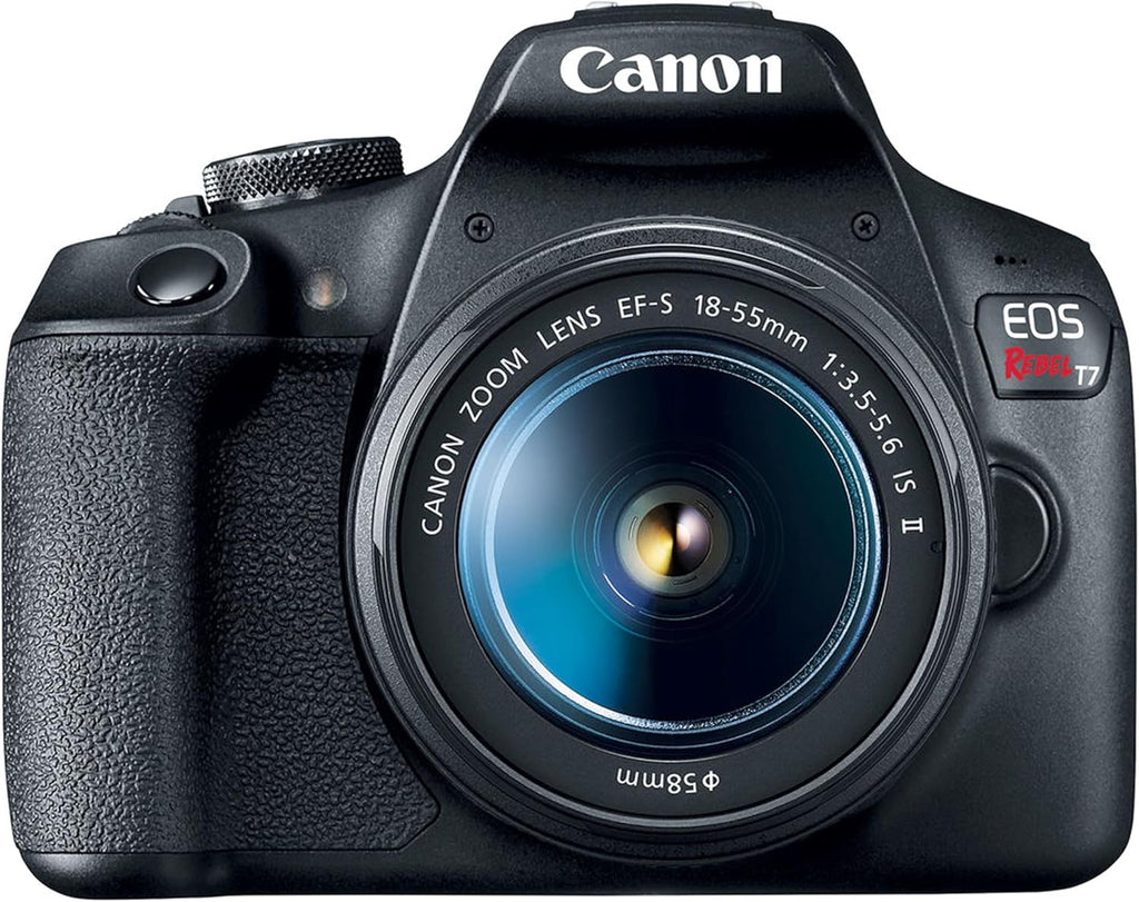 Canon EOS Rebel T7 DSLR Camera with 18-55mm f/3.5-5.6 Lens| 24.1MP APS-C CMOS Sensor | Full HD 1080/30 | DIGIC 4+ with, 64GB Memory, Filter, More (Renewed)