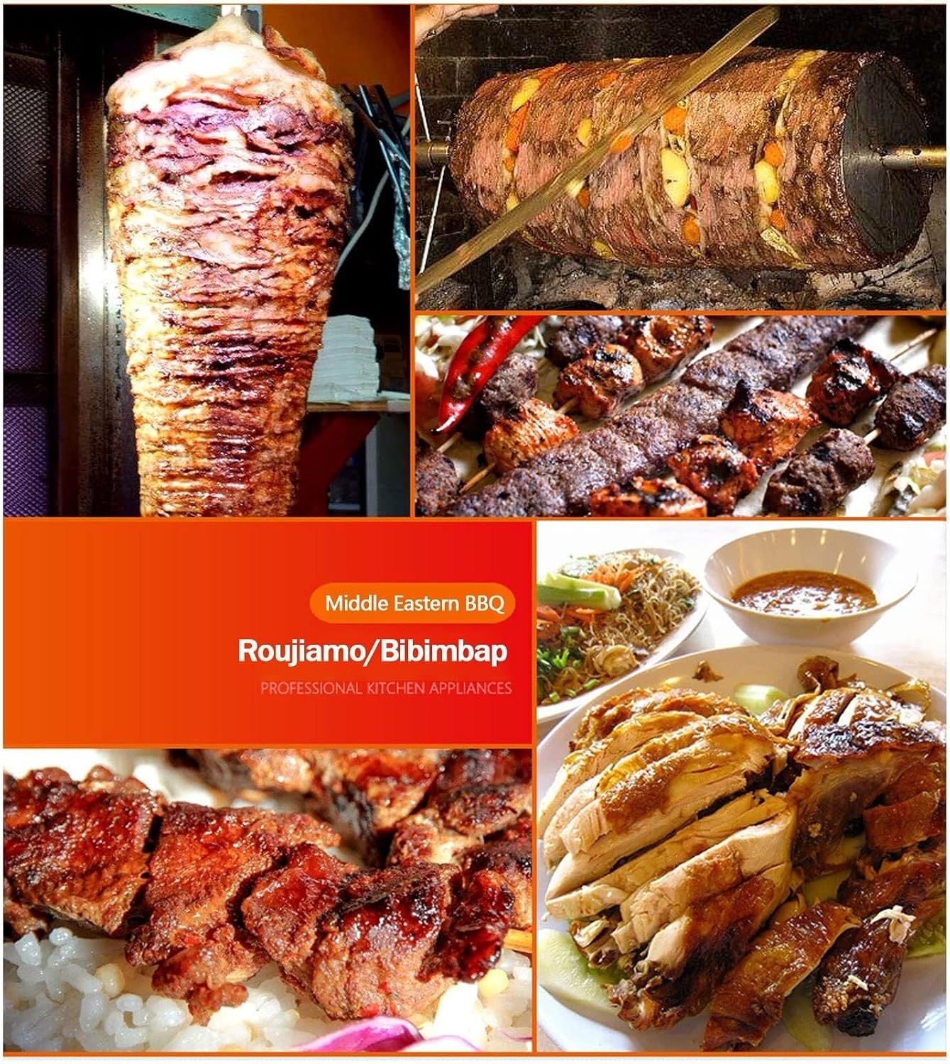 Multi-Function Gas Vertical Barbecue Oven with Large Capacity, Stainless Steel, Resistant, Rotating Barbecue Meat Roaster Grill Machine Rotisserie Grill for Home Use Infrared Roaster Oven