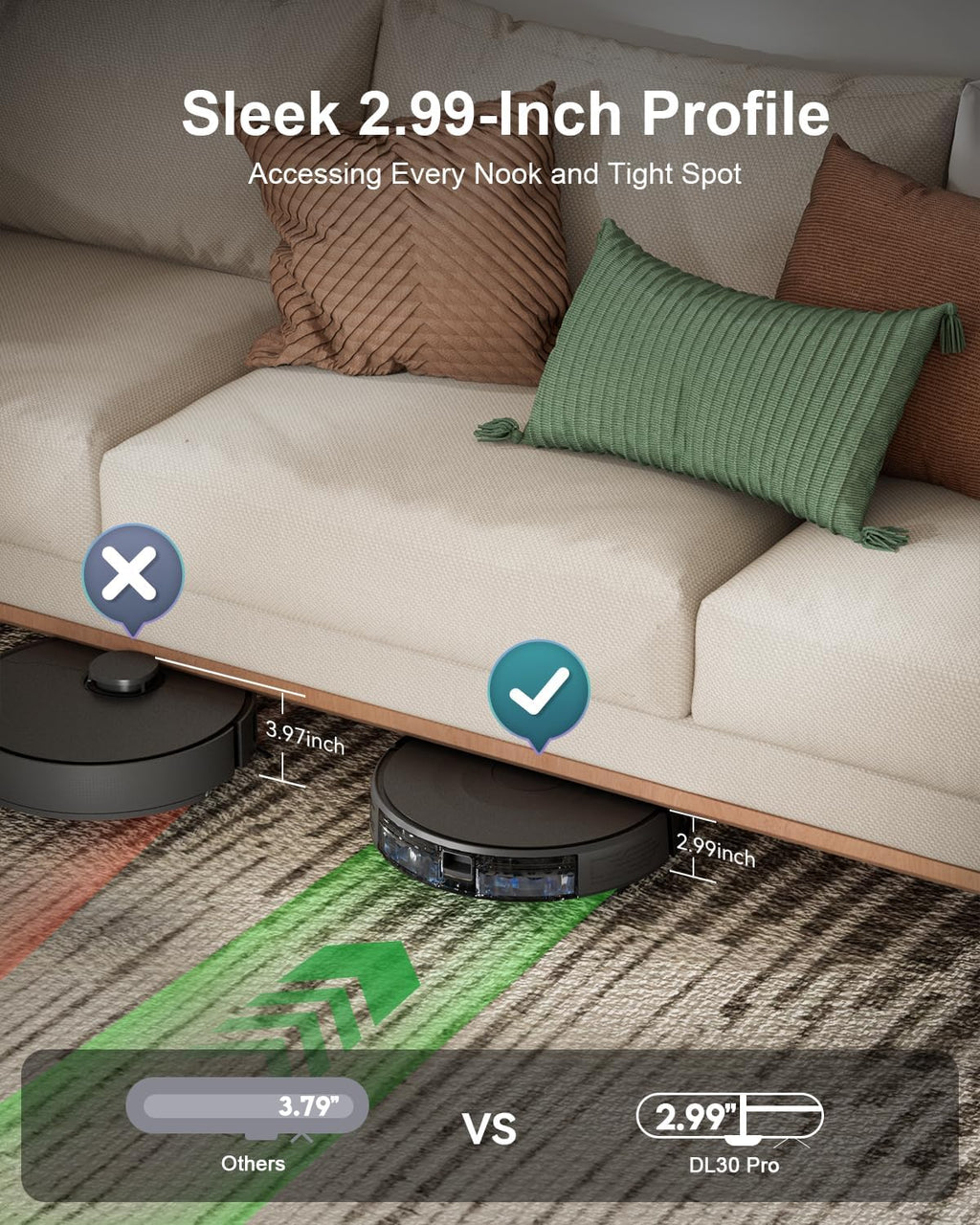 Robot Vacuum and Mop Combo, LiDAR Navigation with Ultra Slim Design, Smart Mapping Robotic Vacuum Cleaner, 9000Pa Suction, Customizable Cleaning for Pet Hair, Carpets, and Hard Floors
