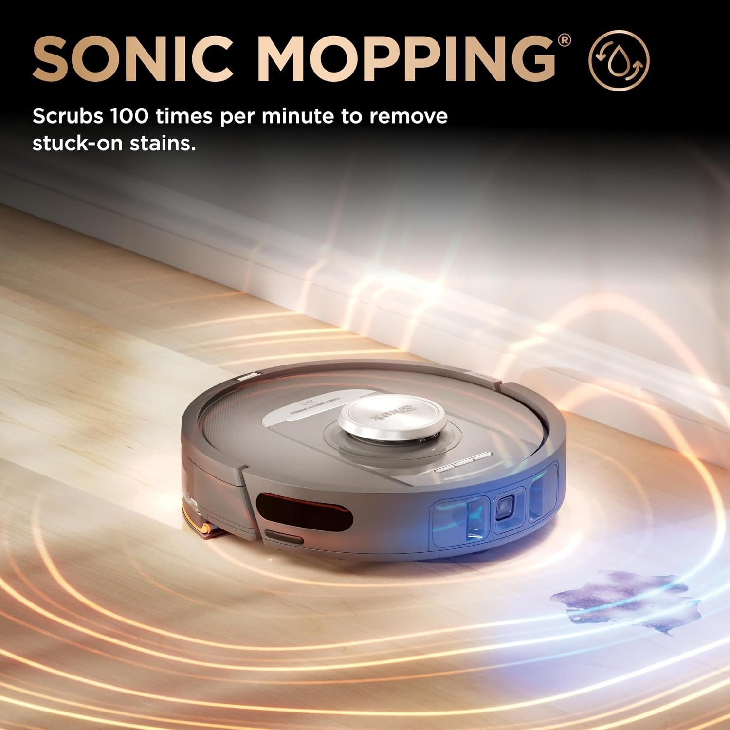 Shark Robot Vacuum & Mop Combo, PowerDetect NeverTouch Pro, Self-Emptying, Self-Refill with Self-Clean Pad Wash & Dry, 60-Day Debris Capacity, 30-Day Refill Tank, 5 Technologies, Black, AV2810ZEBK