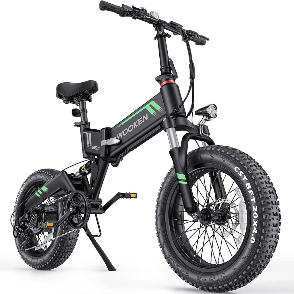 TotGuard Electric Bike,20' Electric Bike for Adults 500W Brushless Motor, 19.8MPH Fat Tire Ebike,Foldable Adult Electric Bicycles with 48V 10Ah Removable Battery,7-Speed,SGS Certified to UL 2849