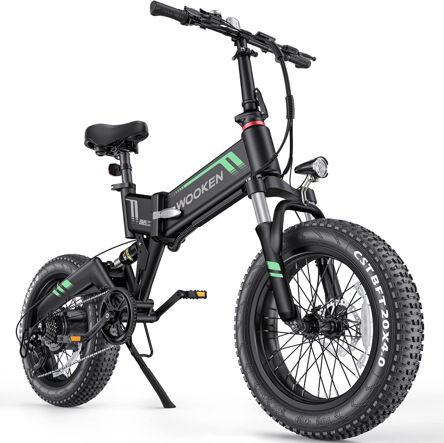 TotGuard Electric Bike,20' Electric Bike for Adults 500W Brushless Motor, 19.8MPH Fat Tire Ebike,Foldable Adult Electric Bicycles with 48V 10Ah Removable Battery,7-Speed,SGS Certified to UL 2849