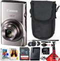 Canon PowerShot IXY 650 / ELPH 360 HS Compact Digital Camera 12x Optical Zoom (Silver) Bundle with 64GB Memory Card + Camera Case + Card Reader + Spider Tripod + More (13pc Bundle) (Renewed)