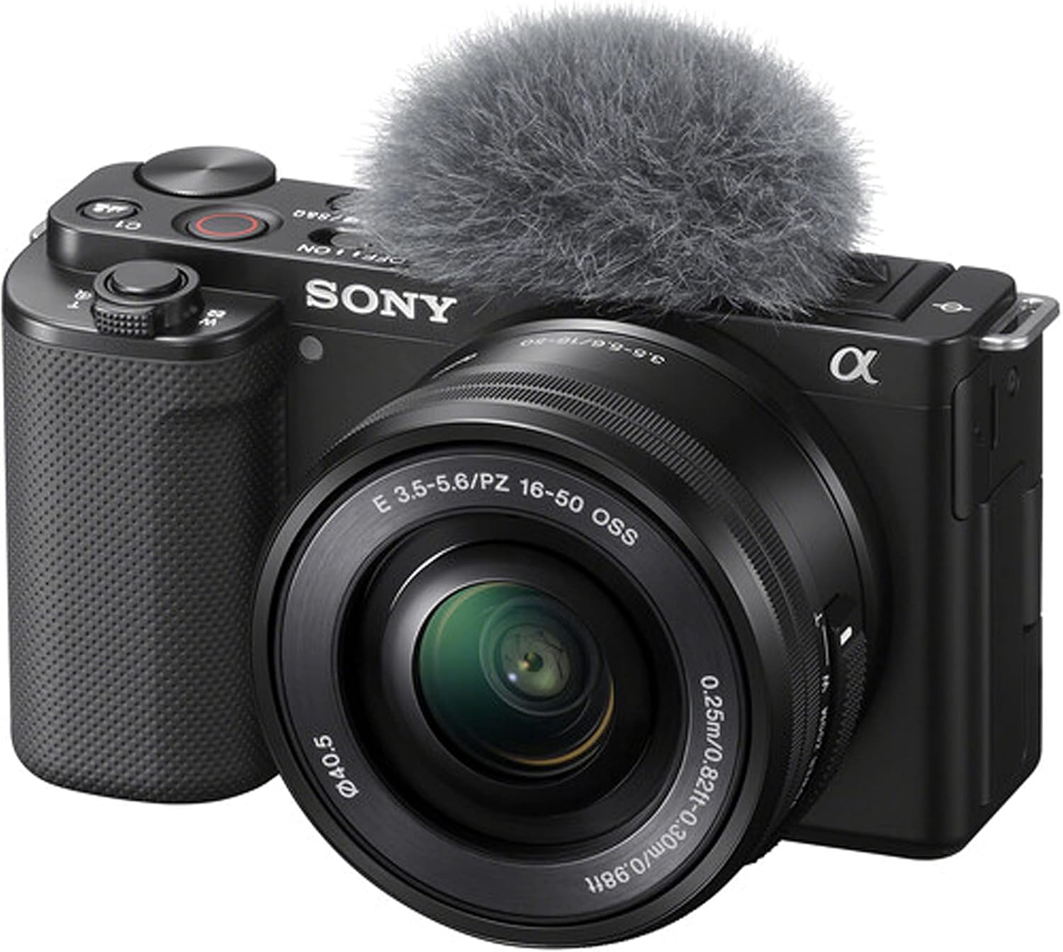 Sony ZV-E10 + 16-50mm Lens, LED Light, Microphone, 128GB Extrem Speed, U-Grip, Filters, Tripod, Case, Software, & More – Pro Video Bundle (38pc)