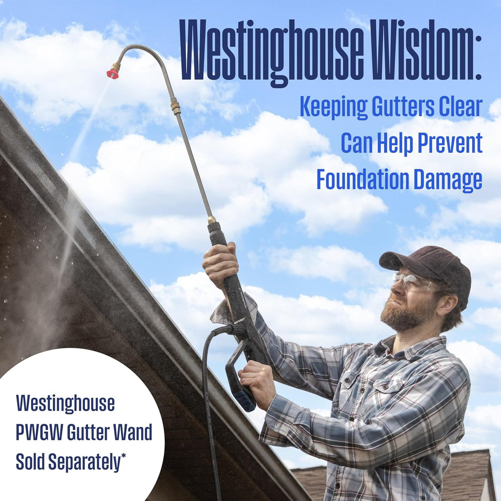 Westinghouse WPX3000 Gas Pressure Washer, 3000 PSI and 2.3 GPM, Spray Gun and Wand, 4 Nozzle Set, for Cars/Fences/Driveways/Homes/Patios/Furniture