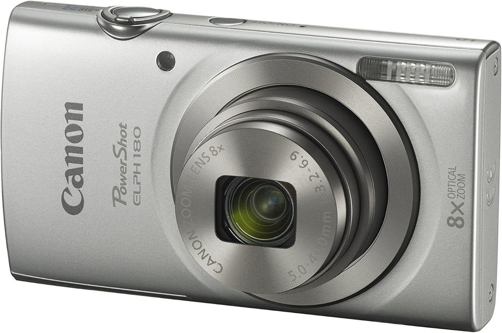 Canon PowerShot ELPH 180 Digital Camera w/Image Stabilization and Smart AUTO Mode (Silver) (Renewed)