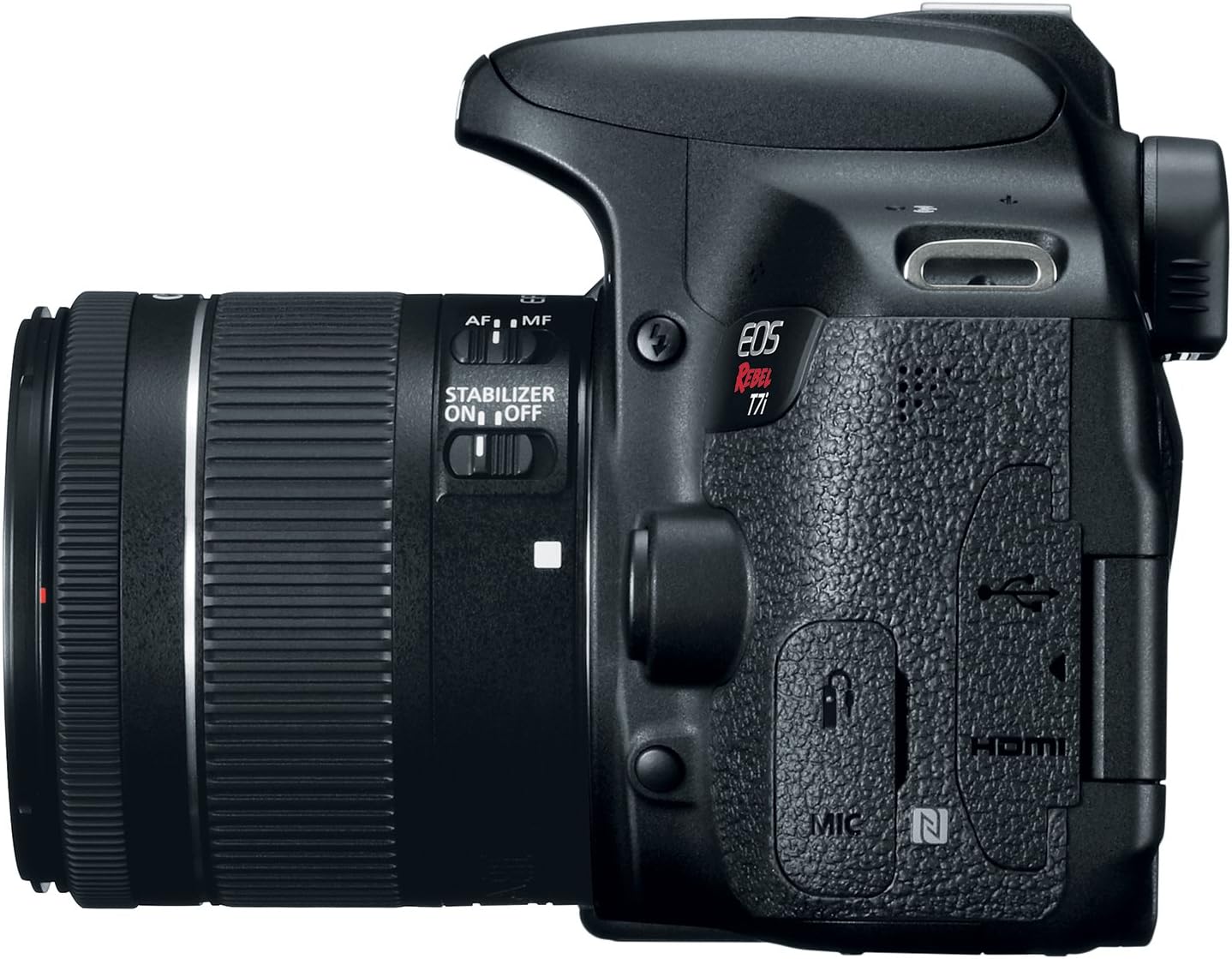 Canon EOS Rebel T7i DSLR Camera with 18-55mm Lens - Black (Renewed)