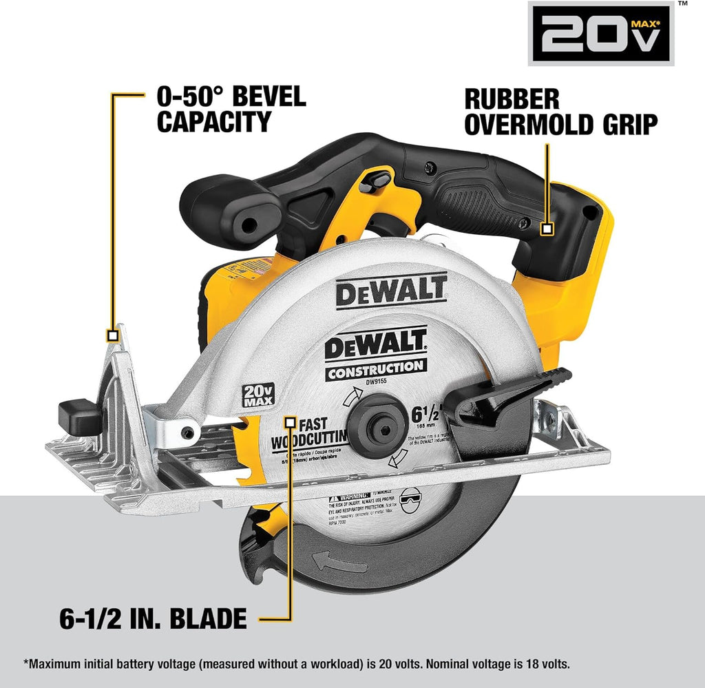 DEWALT 20V MAX 7-Tool Combo Kit, Includes Cordless Drill, Impact Driver, Reciprocating Saw, Circular Saw, Oscillating Tool, Random Orbital Sander, Jigsaw, 5Ah Battery and Charger (DCK751P1)