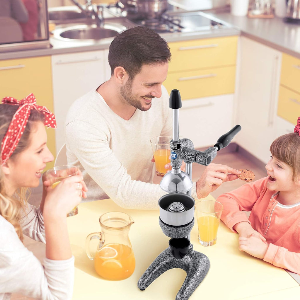Tribest Pro MJP-100 Professional Manual Cold Press Juicer Machine for Orange, Lemon, and other Citrus Fruits, Gray