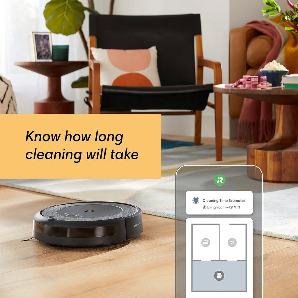iRobot Roomba i3+ EVO (3550) Self-Emptying Robot Vacuum – Now Clean by Room with Smart Mapping, Empties Itself for Up to 60 Days, Works with Alexa, Ideal for Pet Hair, Carpets, Roomba i3+