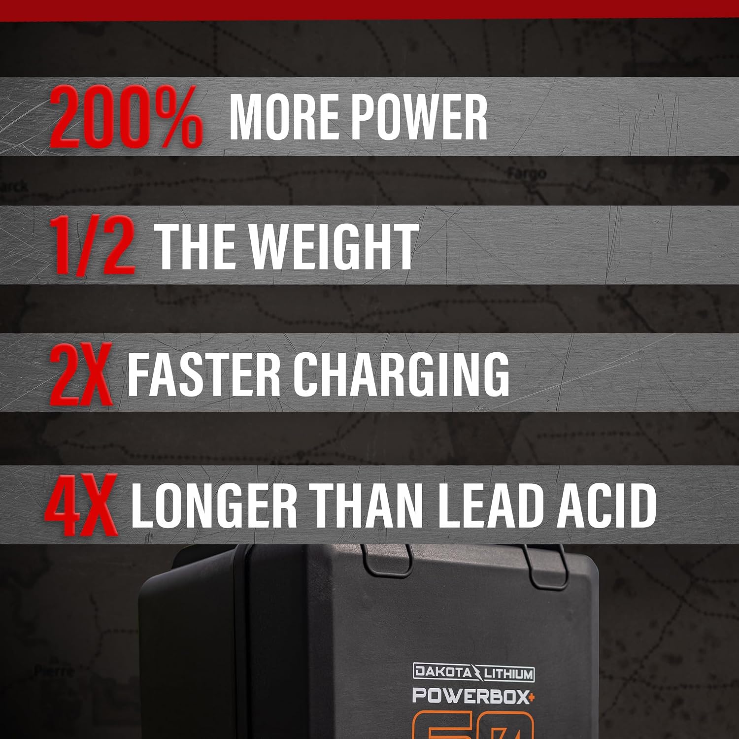 Dakota Lithium - 12V 60Ah Dual Purpose Power Box and 1000CCA LiFePO4 Deep Cycle Starter Battery with Inverter - 11 Year USA Warranty - DC, and USB Ports - Waterproof - 12v 10amp Charger Included