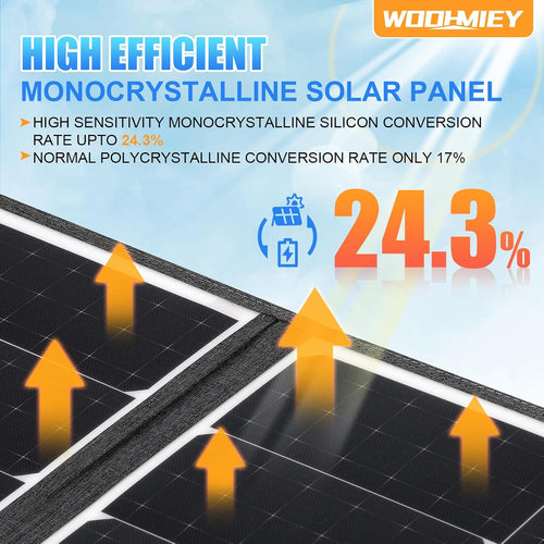 200W Portable Foldable Solar Panel Kit,High-Efficiency Flexible Solar Charger with 24% Conversion Rate,with Stand & Controller, Controller for Camping, Charing Panel, Hiking (200W)