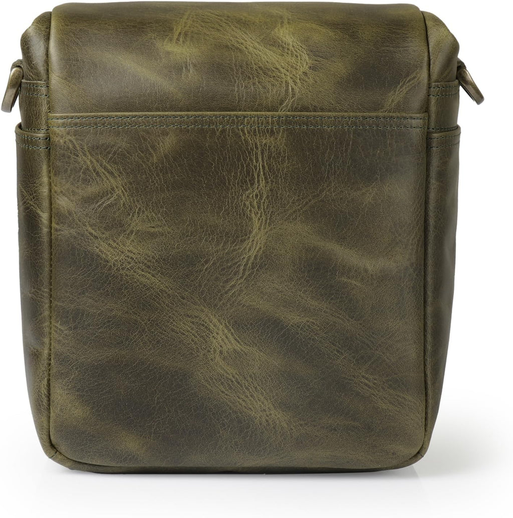 MegaGear Genuine Leather Camera Messenger Bag Mirrorless Portable electronic device cover