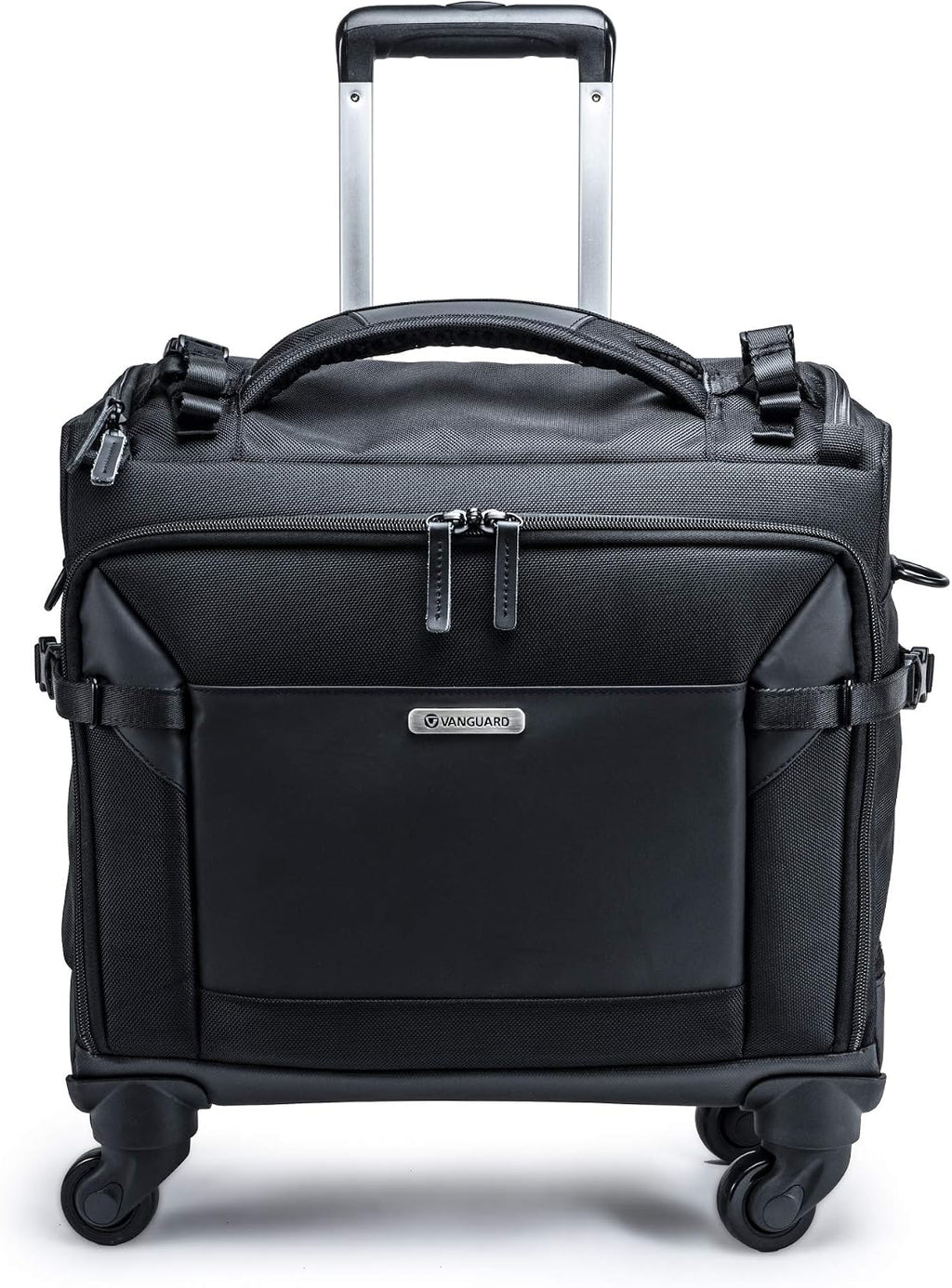VANGUARD VEO SELECT 42T Trolley Camera Bag – Black, Airline Carry-On, Rolling Case, 15' Laptop Storage, Tripod Carry