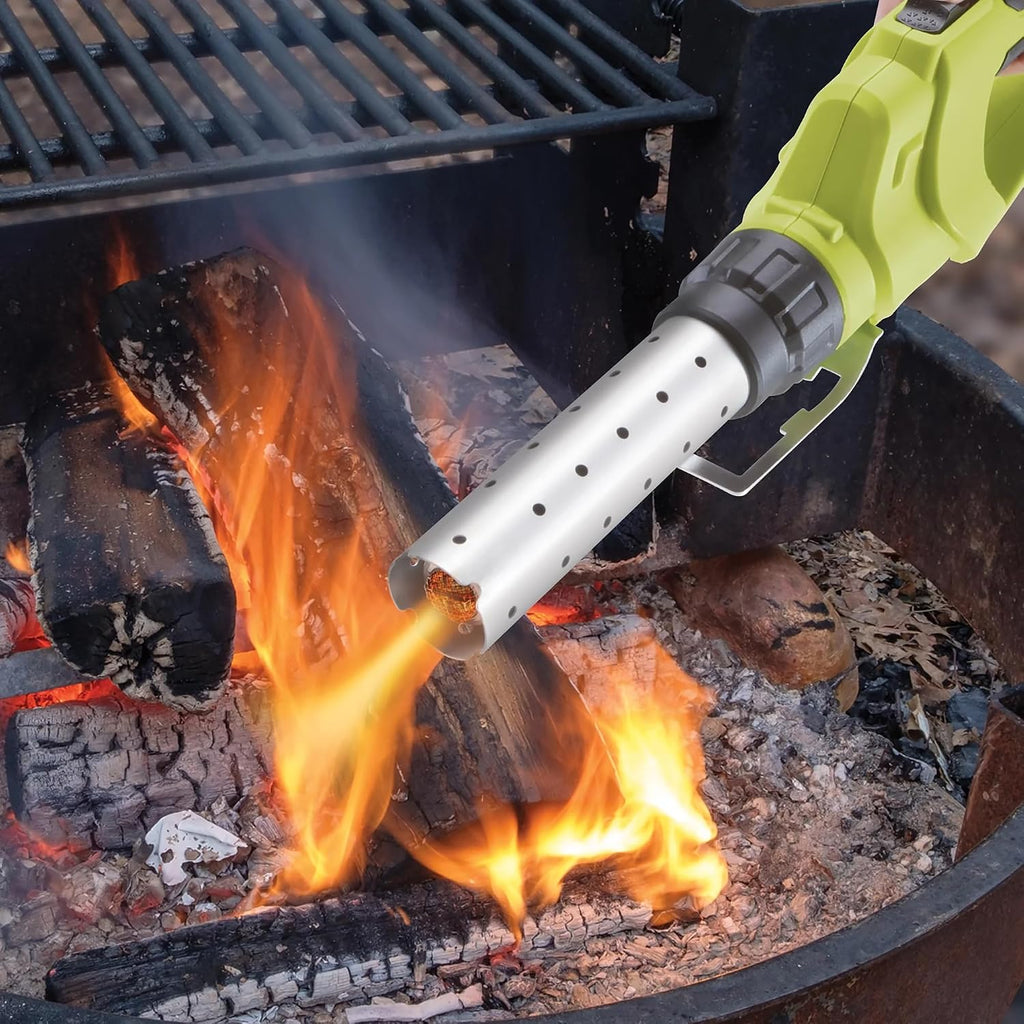 Sun Joe Cordless Electric Fire Starter Kit with Battery and Charger, 24V, 480W Motor - Portable Torch Tool for Charcoal BBQ Grills, Fire Pits & Camping, 24V-BBQ-LTE