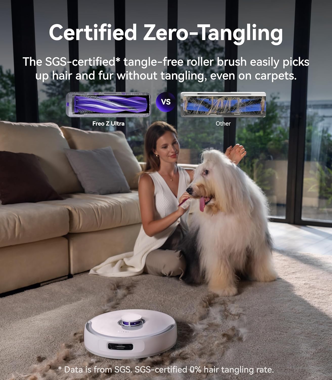 NARWAL Freo Z Ultra Robot Vacuum and Mop Combo, Dual RGB Cameras and Chips, AI Avoidance, 12000Pa Suction, Real-Time Decisions, Adaptive Hot-Water Self Wash & Self Emptying,Quiet, White (Renewed)