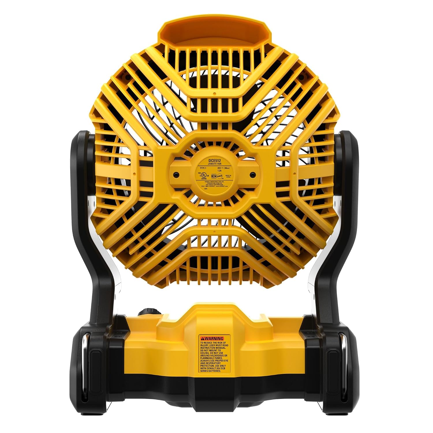 DEWALT 20V MAX Cordless Jobsite Fan, Battery Powered Rechargeable Fan Portable, Battery and Charger Included (DCE512P1)
