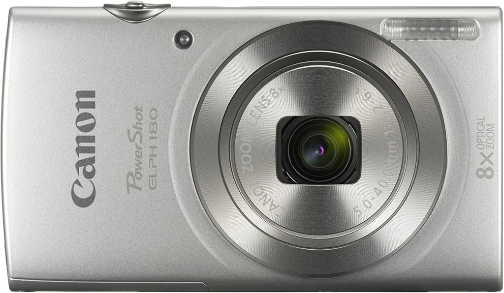 Canon PowerShot ELPH 180 Digital Camera w/Image Stabilization and Smart AUTO Mode (Silver) (Renewed)