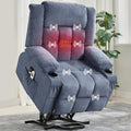Garvee Power Lift Recliner Chair with Massage and Heat for Elderly Adults Lazy Boy Single Sofa Seat with 3 Positions 2 Side Pockets Cup Holders USB Ports Remote Control