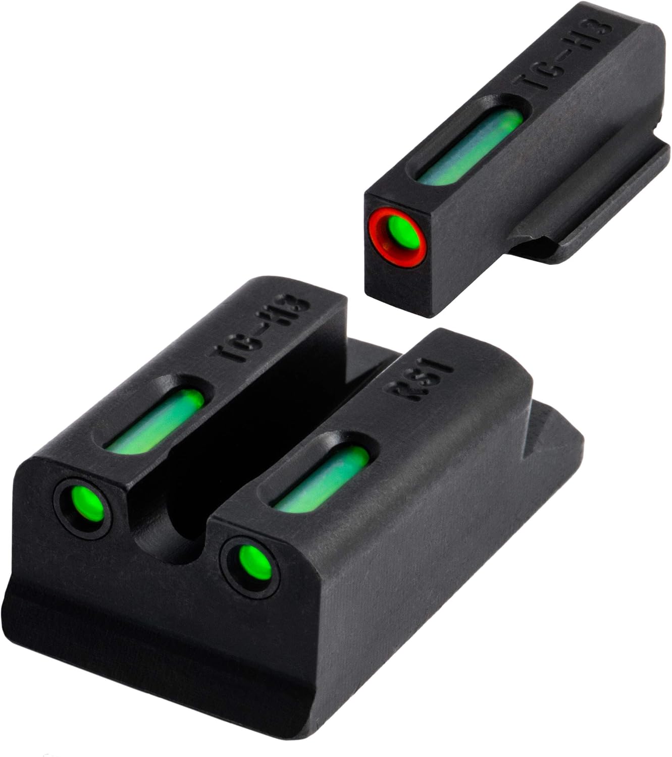 Truglo TFX PRO Handgun Sight, Glowing Shock Proof Tritium and Fiber Optic Night Sight for Handguns, Compact, Durable, and Snag Free Sight