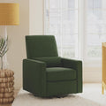 Davinci Piper Upholstered Recliner and Swivel Glider in Pine Green, Greenguard Gold & CertiPUR-US Certified