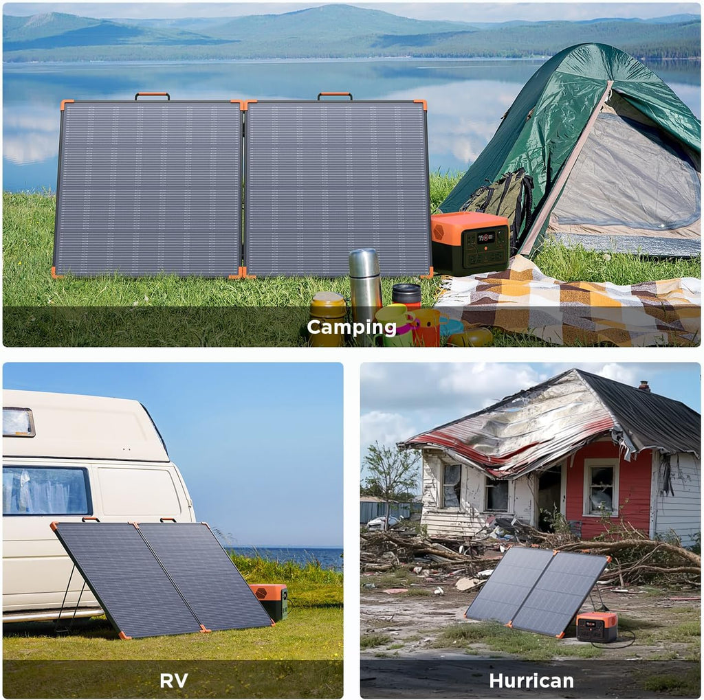ZOUPW 180W Portable Solar Panel N-Type 16BB,25% High Efficiency Foldable Solar Charger for Jackery 1000V2/Ecoflow Delta/Bluetti/Anker Solix,12.3 LBS IP68 Waterproof for RV Camping Off-Grid