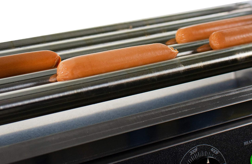 VIVO Electric 12 Hot Dog 5 Roller Grill Cooker Warmer, Stainless Steel, Commercial and Household 700W Machine, HOTDG-V005