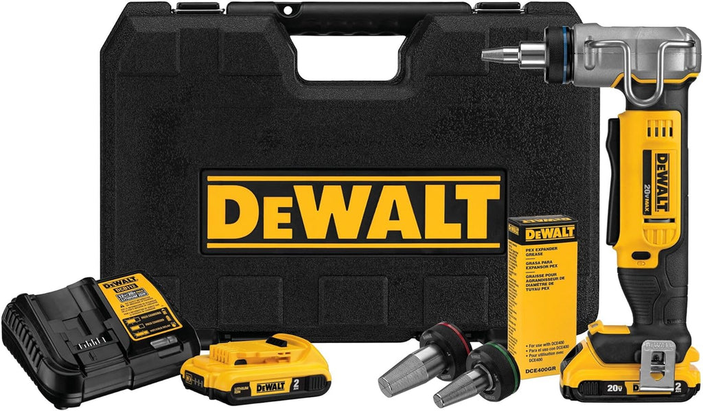 DEWALT 20V MAX* PEX Expander Tool Kit, 1-Inch (DCE400D2)