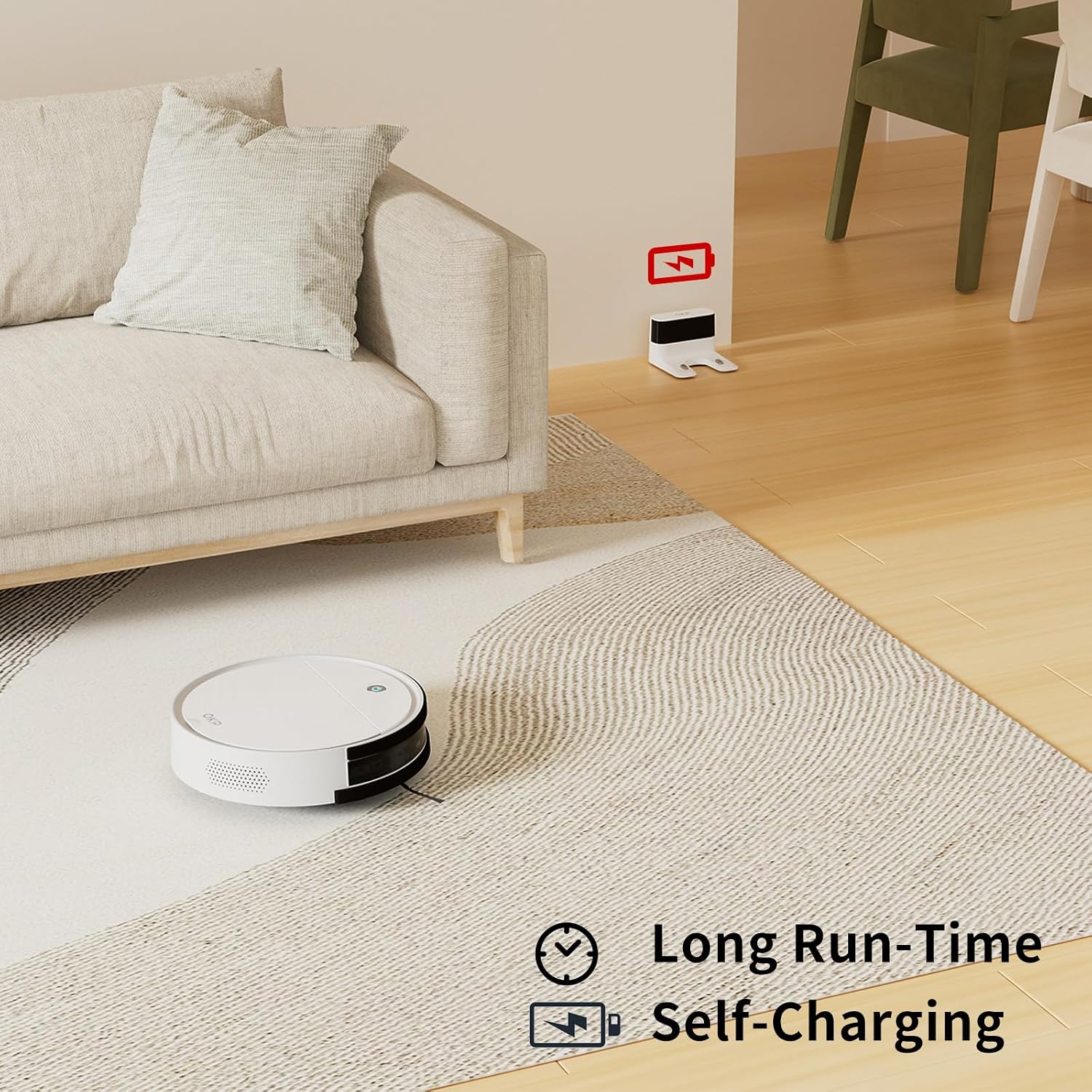 OKP Life Robot Vacuum and Mop K5P Pro 2-in-1, 5000Pa Suction Robot Vacuum Cleaner, Self-Recharging, Wi-Fi/APP/Alexa/Remote Control, Ideal for Hard Floors & Pet Hair